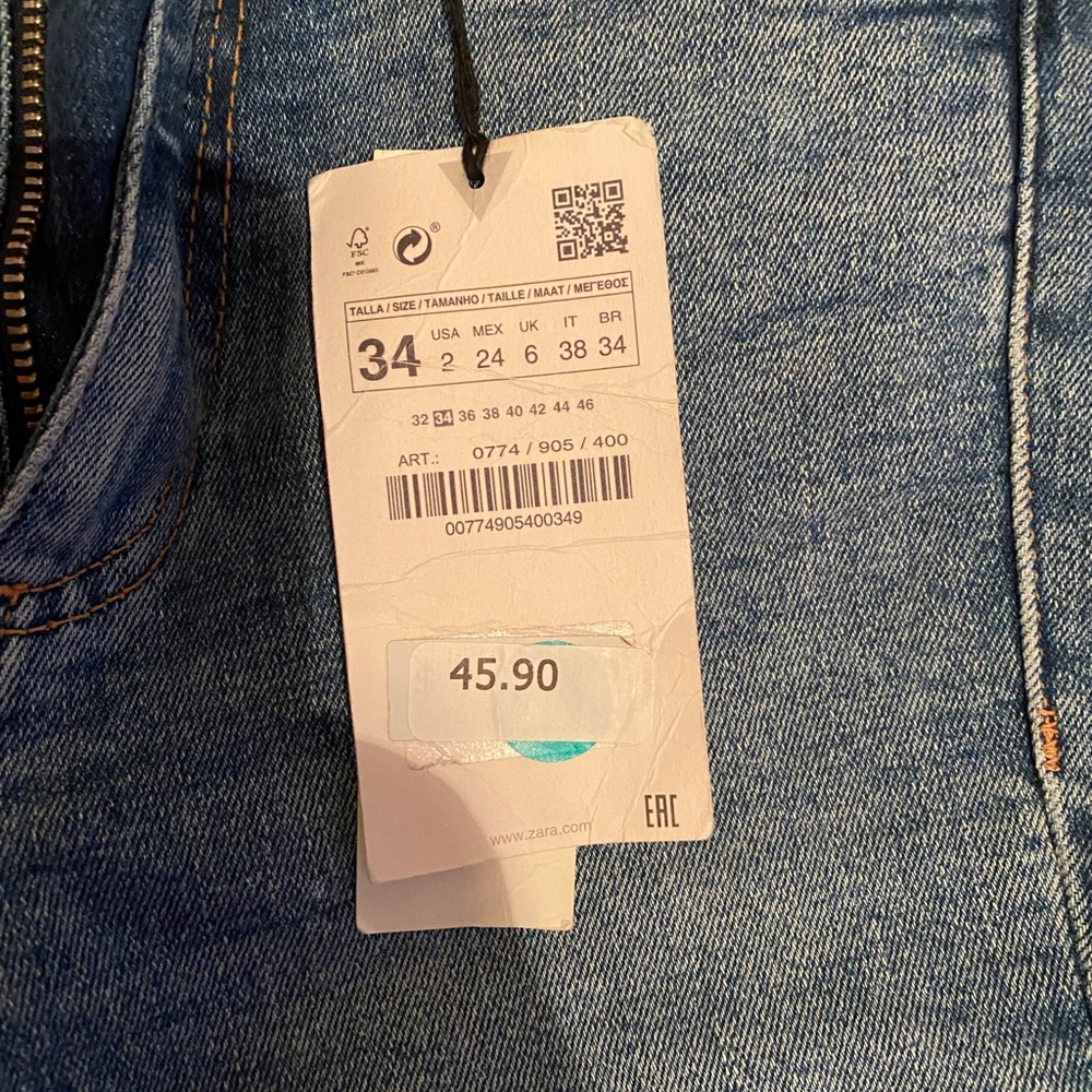 Zara Jeans Women Size 34